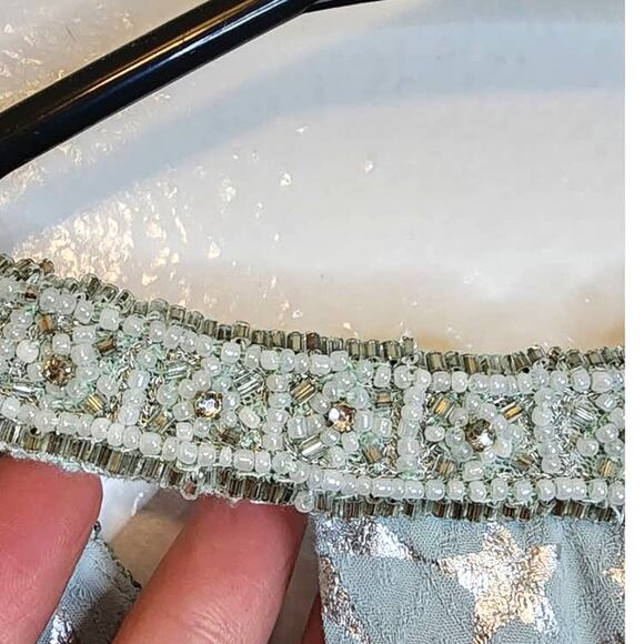 Kimchi Blue Corellia Beaded High-Neck Mini Dress Medium - Picture 9 of 12